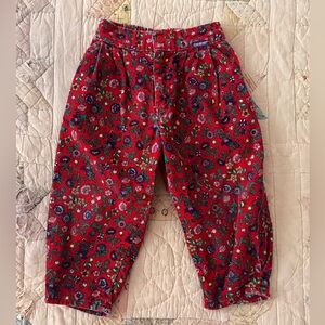 OshKosh Vintage Corduroy Floral Pants